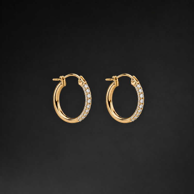 Diamond Hoop Earrings